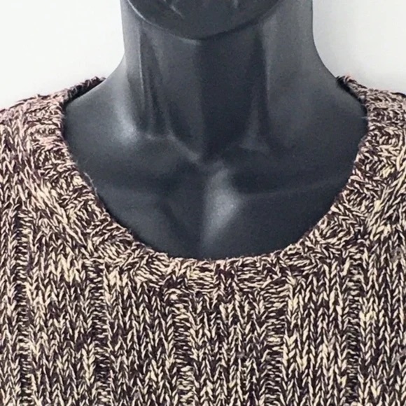 Polo Ralph Lauren Mens Rib Knit Sweater Brown Heather Crewneck Fisherman Sz L - Picture 7 of 10